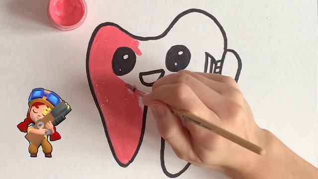 how to draw a tooth / tishni qanday chizish kerak / как нарисовать зуб смотреть онлайн