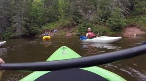 Kayaking the Brule River - July 2014 (GoPro) Class 2 Rapids