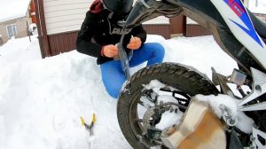 Новый вид шипов для мотоцикла!Не прокалывая резину! эксперимент с мотоциклом RACER RC250XZR-A STORM
