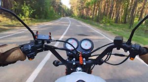 мопед Кольт(Colt).ASMR , POV Лесная дорога утром,на дачу.