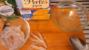 НОВОГОДНИЙ ?? десерт из жемчуга Тапиоки/Саго в кокосовом молоке/PERLES DE TAPIOCA au lait de coco ?