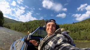 ПО ГОРНОЙ РЕКЕ НА АЭРОЛОДКЕ. КРАСОТА ГОРНОЙ РЕКИ!