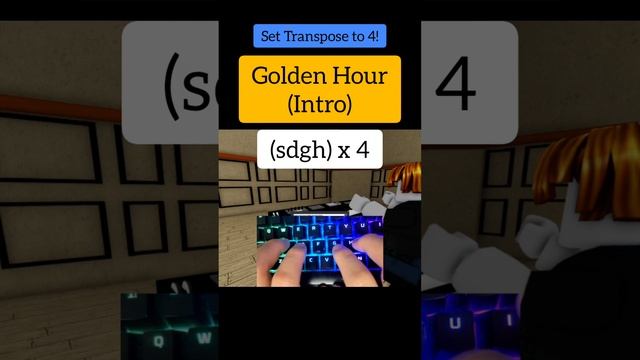 Golden Hour (Easy Roblox Piano Tutorial)