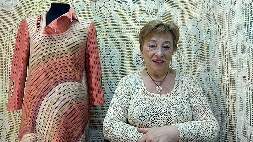 Платье "Розовая раковина". Мастер-класс по вязанию крючком от О. С. Литвиной.