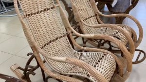 Кресло-качалка из натуральной лозы