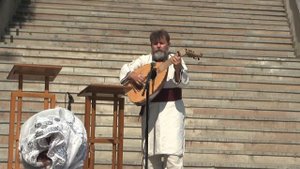 Василий Жданкин с дочерью Анастасией, песня 5, "Девушка пела в церковном хоре", 28.08.2017