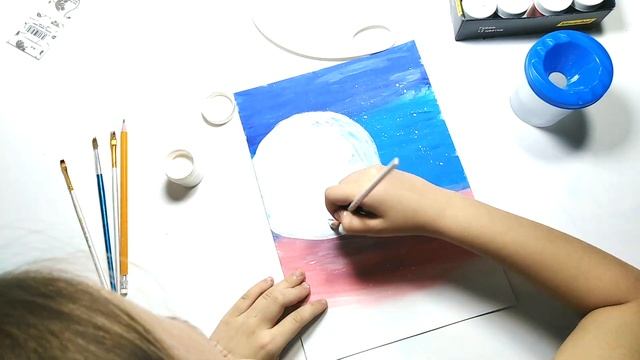 Как нарисовать красивую луну | drawing of the moon смотреть онлайн