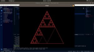 Recursive Triangle made in Python pygame