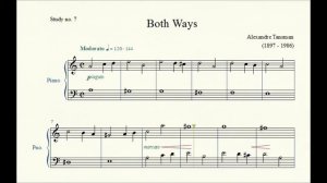 Study no. 7: Both Ways - Alexandre Tansman - Piano Studies/Etudes 1