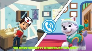 Paw Patrol Jumping on the Trampoline | 5 little Monkeys jumping on the bed