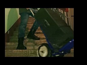 Грузовая тележка с дополнительной полкой и выдвижной ручкой RUSKLAD пневмо колеса d 200 мм КГ 100