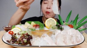 광어회,해삼내장 회덮밥 리얼사운드 먹방 ASMR FLATFISH SASHIMI & SEA CUCUMBER INTESTINES MUKBANG EATING SOUNDS