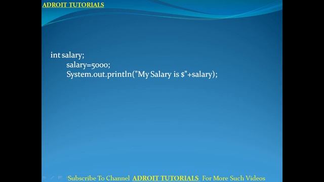 Variable in Java Declare and Initialize Practical Program Tutorial #7