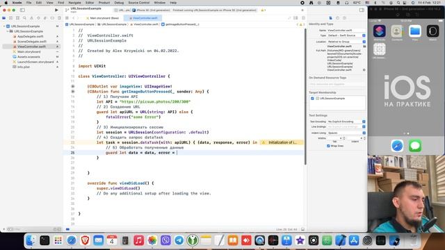 Swift URLSession как получить изображение с сервера за 5 шагов (iOS, Xcode, API)