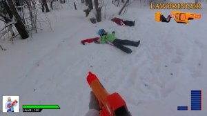 Нерф Война на русском от первого лица Зимний лес - Nerf War First Person Shooter Winter Forest