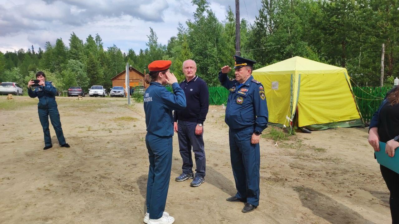 В Белоярском районе проходит смена кадетского палаточного лагеря