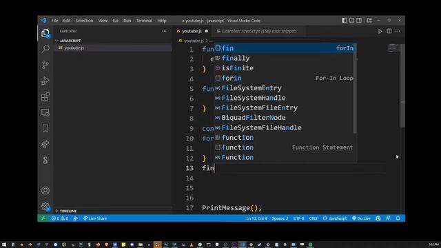 VSCode JavaScript ES6 Code Snippets Extension / How To Use Tutorial смотреть онлайн