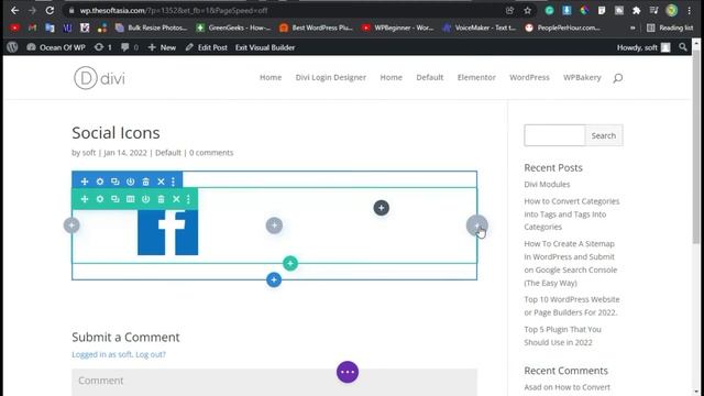 How to Add Social Media Icons in Blog With Divi Builder in WordPress | Divi   Builder Tutorial 2022