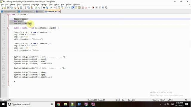 Java class and object explanation for Beginners and practical example