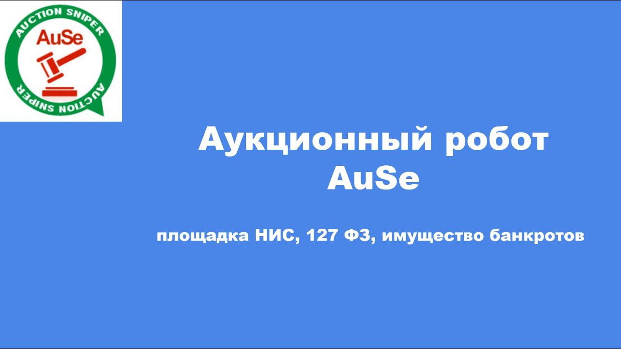 Аукционный робот AuSe, торгующий, площадка НИС, 127 фз, банкротство. Настраиваем и торгуем.