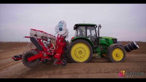 Trimble. Сев лука с помощью Autopilot. Дисплей GFX-750 #johndeere #trimble #лук