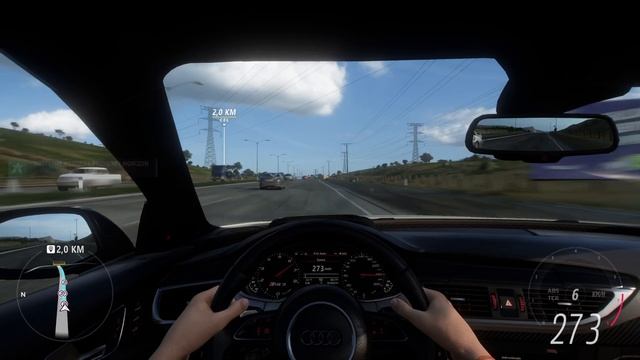 Forza Horizon 5 Audi RS7 Gameplay Test Drive POV Acceleration Top Speed Burnout Sound! смотреть онлайн
