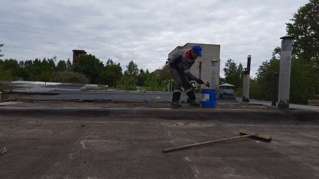 Гидроотсечка на крыше гаража