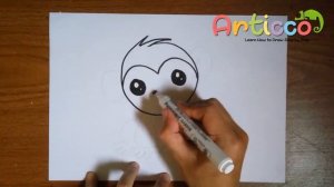 How to Draw a Monkey Step by Step for Kids Easy #CuteMonkey