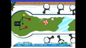 PLAYGROWND --- Gameplay - Phineas and Ferb Game Gadget Golf Winter Holiday Edition