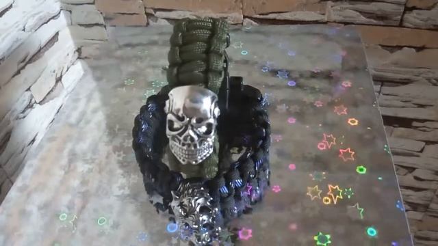 Браслет выживания с бусиной. Обзор плетения браслета "Кобра" (Paracord 550).