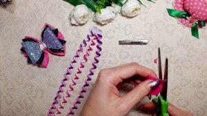 Заколки с твистерами спиральками. бантики со спиральками