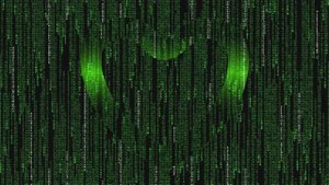 Цифровое сердце. Матрица. Крипто робот технология. Бесплатный фон. Цикл. 4К.