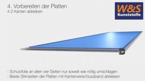 Montageanleitung von Stegplatten mit Schraubprofilen