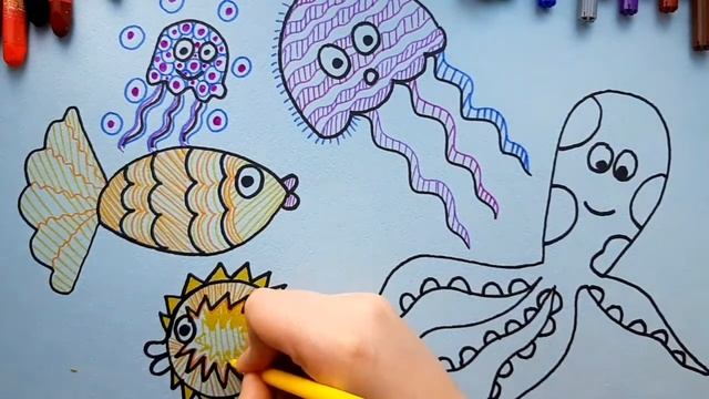 Художественный видео-мастер-класс "Морские обитатели" смотреть онлайн