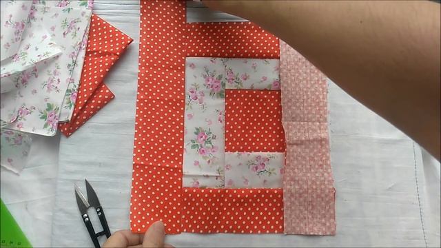 пэчворк лоскутное шитье Весёлые разрезалки из колодца Лоскутный блок Привет от Барсика