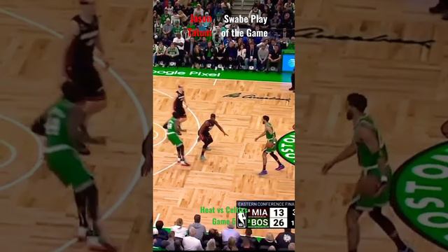 Jason Tatum Swabe Play of the Game - Heat vs Celtics Game 5 #nba #playoff #jaysontatum #swabeplay