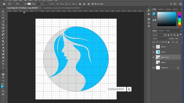 How to make a beauty logo design using Adobe Photoshop смотреть онлайн