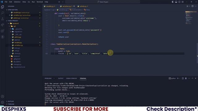 Django-React Todo List - Creating Todo Serializera - EP 3 смотреть онлайн