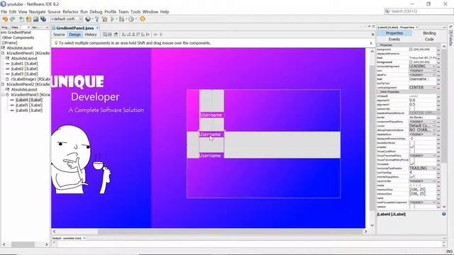 Java Swing UI Design - Sign up example 2019