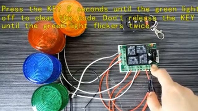 4-х канальное реле 12 В постоянного тока, 433 МГц, RF 4NO + 4NC контроллер смотреть онлайн