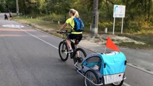 Велоприцеп детский + Электровелосипед