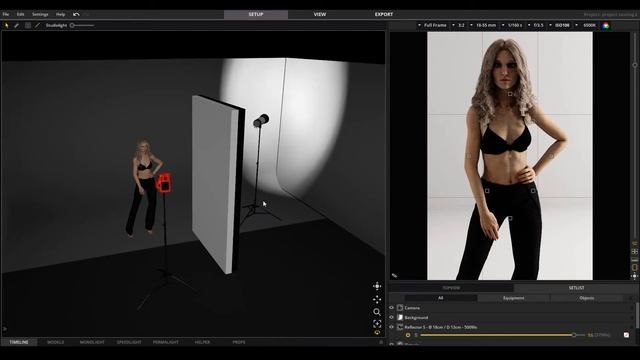 Разбор световой схемы. Работа с ревлектором и флагом в фотостудии