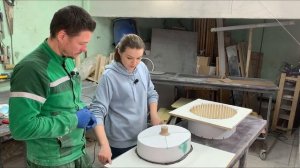 Белая раковина из архитектурного бетона, МК