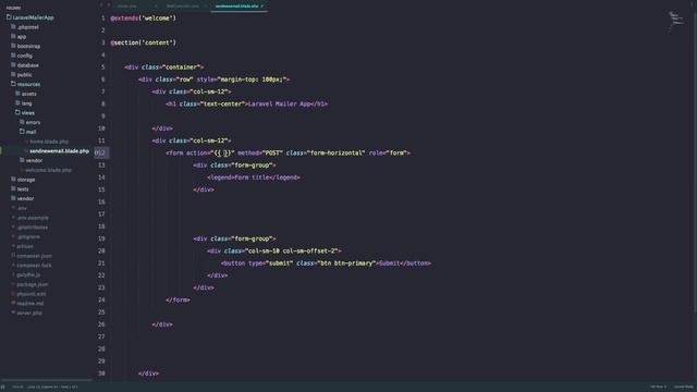 Laravel Mailer App: Create New Mail View (4/10) смотреть онлайн