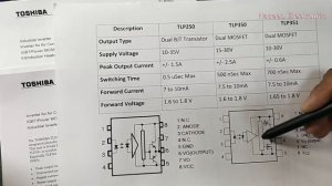 {479} TLP250, TLP350 & TLP351 Datasheet Comparison & Test