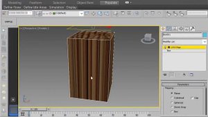 3dmax изменение масштаба текстуры материала на объекте, модификатор UVW mapping