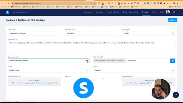 Systeme.io PLR package set up (course settings area tutorial) смотреть онлайн