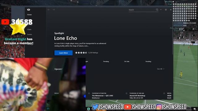 IShowspeed smashes into his camera after scoring a Goal смотреть онлайн