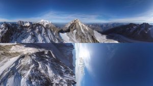 360°, Mont Blanc, Italy-France. Part I. 4К aerial video