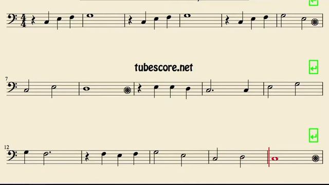Oh When the Saints Go Marching In Sheet Music for Trombone, Tube and Euphonium смотреть онлайн